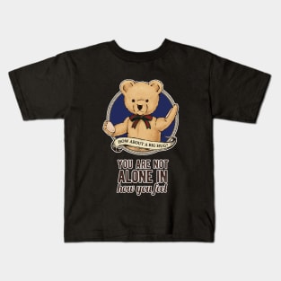 ADHD parenting quotes, big hug gift with bear drawing Kids T-Shirt